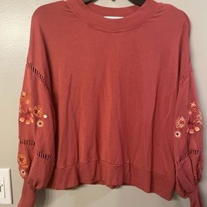 Coco + Jaimeson Long Sleeve Embroidered shirt